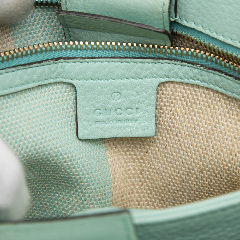 Pre-Loved Gucci Small Raffia Bamboo Shopper Satchel - Picture 5 of 7